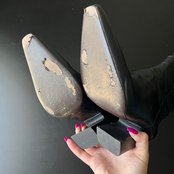 A'mmonde Atelier Black Heeled Boots - Picture 7 of 9